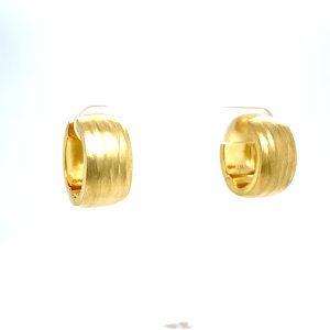 Sterling Silver Yellow Gold Plated Chunky Hoop Earrings