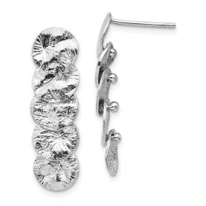 Sterling Silver Multi-Disc Dangle Earrings