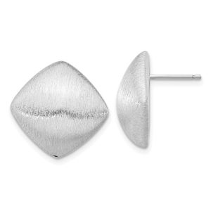 Sterling Silver Etched Kite Stud Earrings