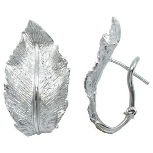 Sterling Silver Leaf Earrings