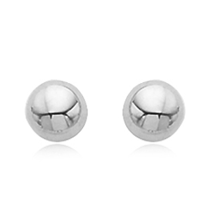 Sterling Silver Button Stud Earring