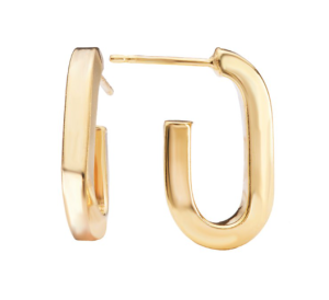 Sterling Silver Yellow Gold Plated Open Hoop Earrings