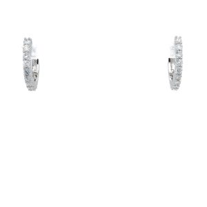 Sterling Silver Lab Grown Diamond Huggie Earrings