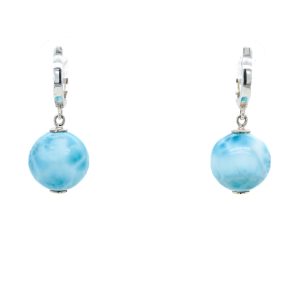 Sterling Silver Larimar Drop Earrings