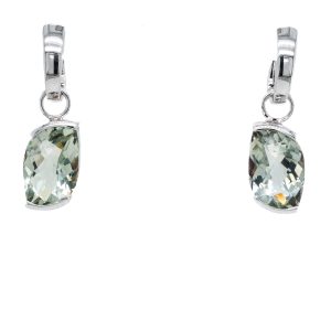 Sterling Silver Green Amethyst Earrings