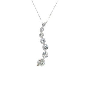 Estate Piece: 14k White Gold Diamond Journey Pendant