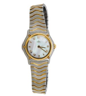 Estate Piece: Ebel Sport Watch Stainless Steel/18k Yellow Gold with Mother of Pearl Dial