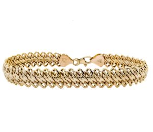 Estate Piece: 14k Yellow Gold Woven-Style Bracelet