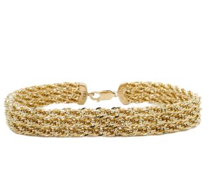 Estate Piece: 14k Yellow Gold Three-Strand Rope Bracelet