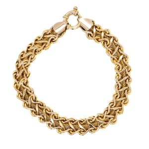 Estate Piece: 14k Yellow Gold Interlocking Link Bracelet