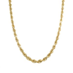 Estate Piece: 14k Yellow Gold 20 Inch Rope Chain