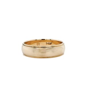 Estate Piece: 14k Yellow Gold 6mm Beveled Band