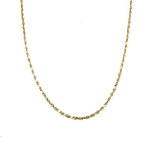 Estate Piece: 14k Yellow Gold 18 Inch Rope Chain 1.55mm