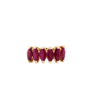 Estate Piece: 14k Yellow Gold Ruby Marquise Ring