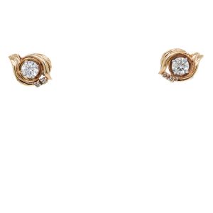 Estate Piece: 14k Yellow Gold Diamond Earring Jackets