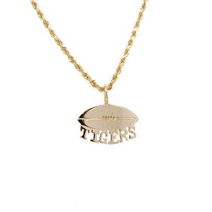 Estate Piece: 14k Yellow Gold Tigers Football Charm