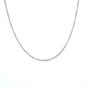 Estate Piece: 14k White Gold 18 Inch Cable Chain