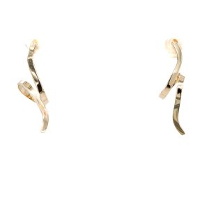 Estate Piece: 14k Yellow Gold Twist Earrings