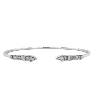 Estate Piece: 14k White Gold Diamond Cuff Bracelet