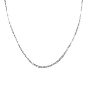 Estate Piece: 14k White Gold 18 Inch Square Franco Chain