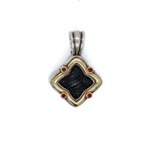Estate Piece: Sterling Silver/18k Yellow Gold David Yurman Quatrefoil Pendant