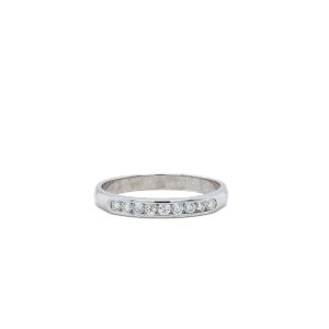 Estate Piece: 14k White Gold Diamond Channel Band