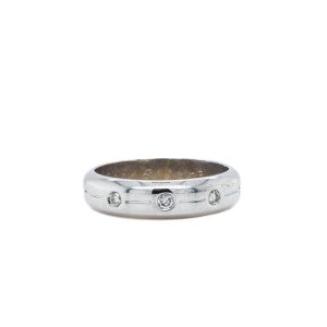 Estate Piece: 14k White Gold Diamond Band