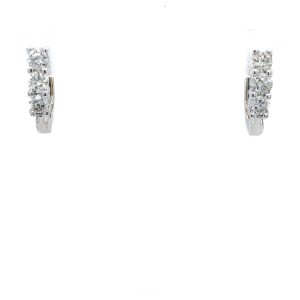 Estate Piece: 14k White Gold Diamond Huggie Earrings