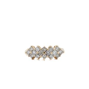 Estate Piece: 14k Yellow Gold Diamond Princess Cut Band