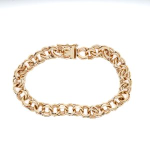 Estate Piece: 14k Yellow Gold Double Link Bracelet