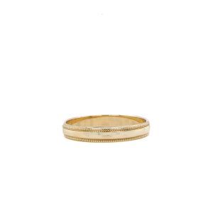 Estate Piece: 10k Yellow Gold 3mm Milgrain Band