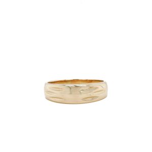 Estate Piece: 14k Yellow Gold Textured Band