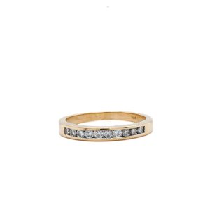 Estate Piece: 14k Yellow Gold Diamond Channel Band .25ctw