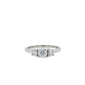 Estate Piece: Platinum Diamond Three Stone Engagement Ring
