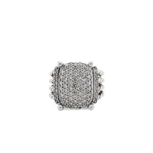 Estate Piece: Sterling Silver David Yurman Diamond Pave Ring