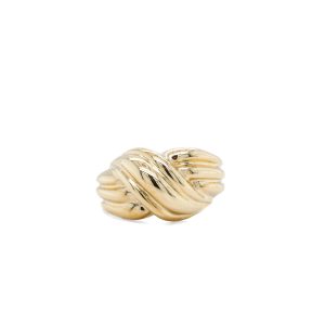 Estate Piece: 10k Yellow Gold Crossover Knot Ring