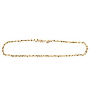 Estate Piece: 14k Yellow Gold Rope Chain Bracelet