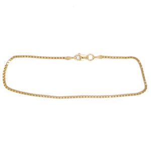 Estate Piece: 14k Yellow Gold Box Chain Bracelet