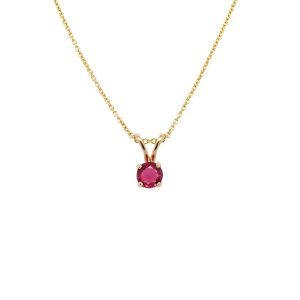 Estate Piece: 14k Yellow Gold Ruby Pendant