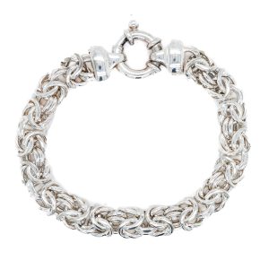 Estate Piece: Sterling Silver Byzantine Chain Bracelet
