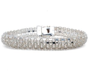 Estate Piece: Sterling Silver Bismark Chain Bracelet