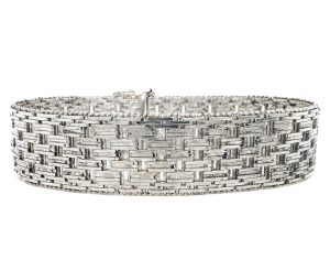 Estate Piece: Sterling Silver Basket Weave Bracelet