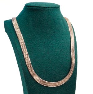 Estate Piece: Sterling Silver 24 Inch Reversible Herringbone Chain