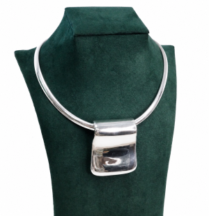 Estate Piece: Sterling Silver Large Slide Pendant