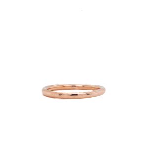 Estate Piece: 14k Rose Gold 2mm Hollow Band