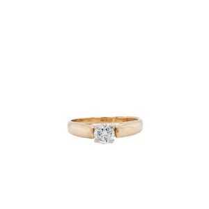 Estate Piece: 14k Two Tone Gold Diamond Solitaire Engagement Ring