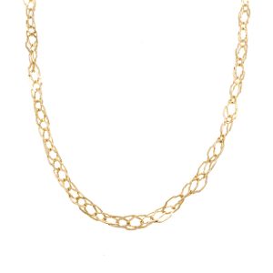 Estate Piece: 14k Yellow Gold 28 Inch Fancy Double Link Chain