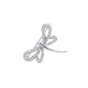 Estate Piece: 14k White Gold Diamond Dragonfly Pin