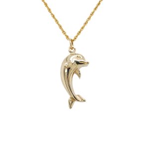 Estate Piece: 14k Yellow Gold Dolphin Charm