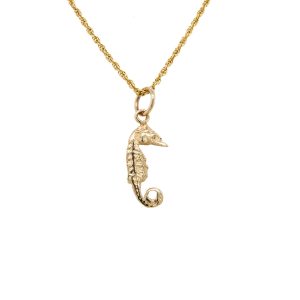 Estate Piece: 14k Yellow Gold Seahorse Charm